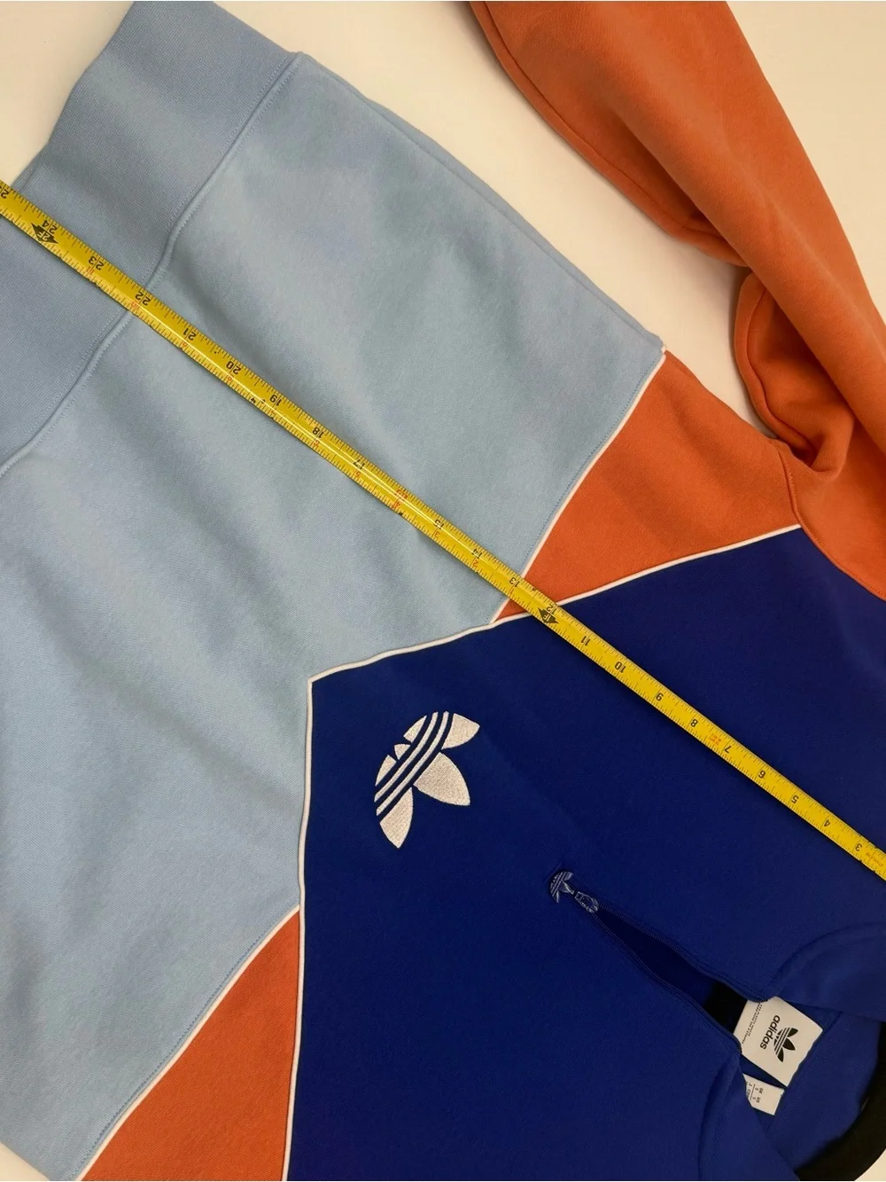 adidas Colorblock Lightweight Shirt Jacket in Blue, Light Blue & Orange